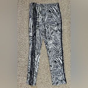 Adidas Women's Jungle Print Joggers - Black and White